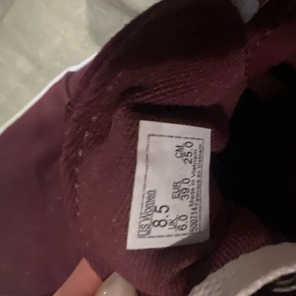 Vans Burgundy and White Sneakers - Picture 3 of 3